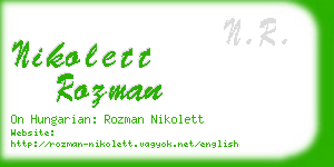 nikolett rozman business card